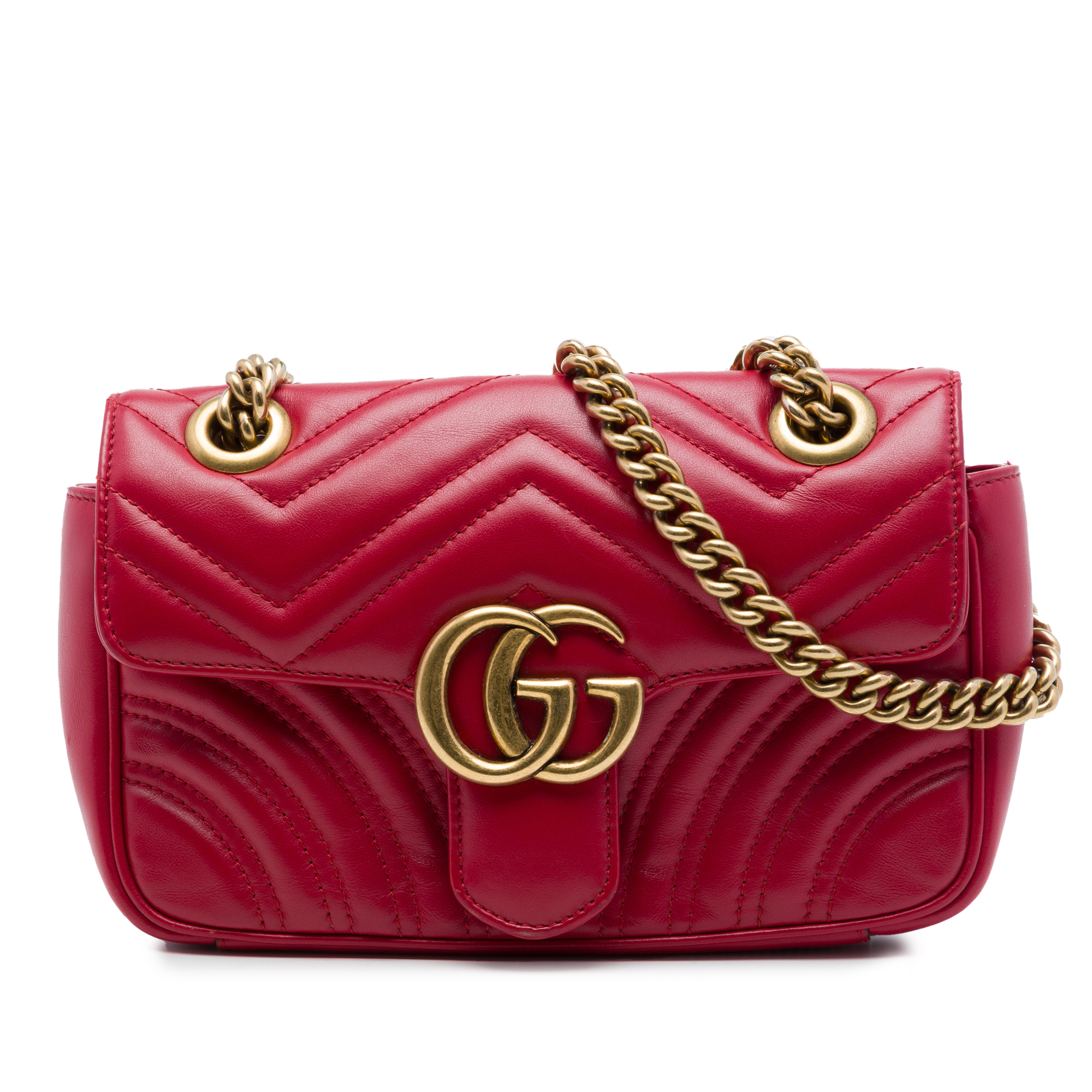 Pre-Loved Gucci Small Gg Marmont Matelasse Calfskin Shoulder Bag